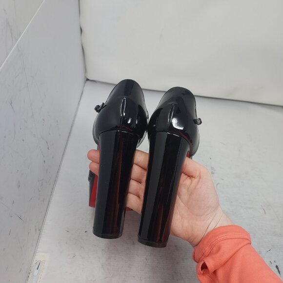 Christian Louboutin Black Sandaloo Patent Platform Sandal - Picture 10 of 11